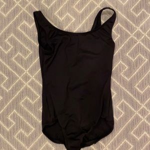 Body wrappers simple black leotard